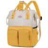 Stylish Vegan Leather Diaper Bag Backpack with Gold Hardware Designer Look
