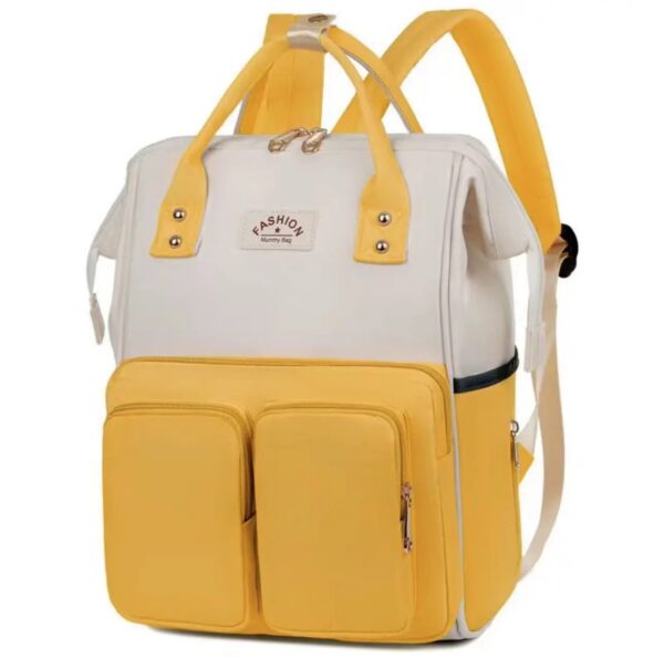 Stylish Vegan Leather Diaper Bag Backpack with Gold Hardware Designer Look