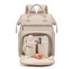 Messenger-Style Diaper Bag Crossbody with Insulated Bottle Holders Gray Unisex