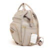 Messenger-Style Diaper Bag Crossbody with Insulated Bottle Holders Gray Unisex