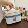 Men's Leather Dopp Kit Travel Toiletry Bag Vintage Genuine Cowhide