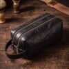 Portable Makeup Brush Organizer Toiletry Pouch with Adjustable Dividers