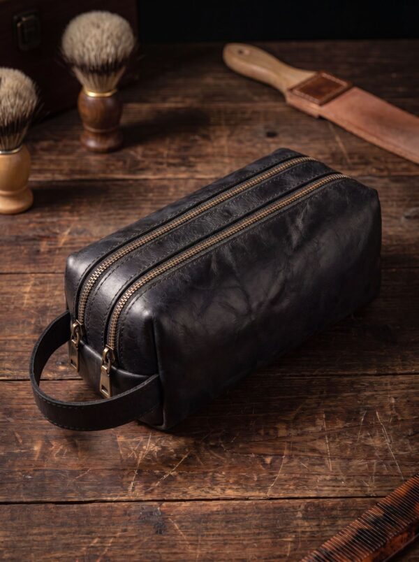 Portable Makeup Brush Organizer Toiletry Pouch with Adjustable Dividers