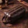 Portable Makeup Brush Organizer Toiletry Pouch with Adjustable Dividers
