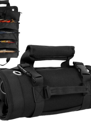 Heavy Duty Electrician Tool Backpack with 50 Pockets and Padded Laptop Sleeve