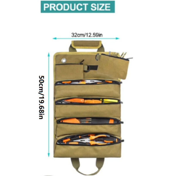 Heavy Duty Electrician Tool Backpack with 50 Pockets and Padded Laptop Sleeve