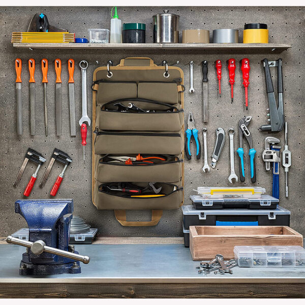 Heavy Duty Electrician Tool Backpack with 50 Pockets and Padded Laptop Sleeve
