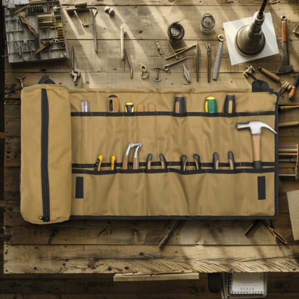 Compact Electrician Pouch Tool Belt Set with Suspenders Heavy Duty