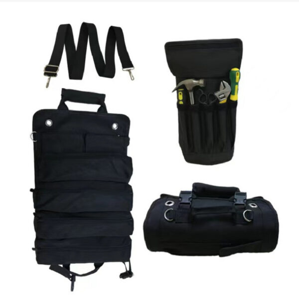 Professional Mechanic Tool Set Bag with 120-Piece Socket Organizer Panel
