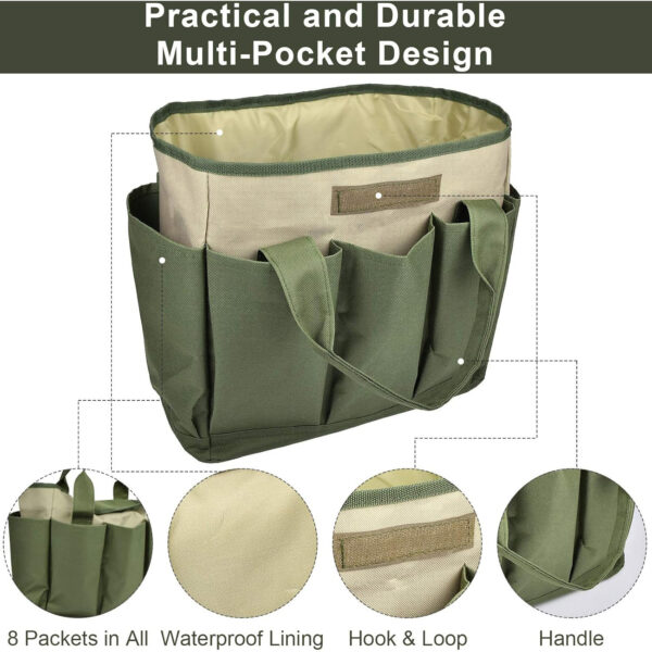 tool-7-2 Foldable Tool Bag with Hard Bottom Base and Padded Shoulder Strap 20 Inch