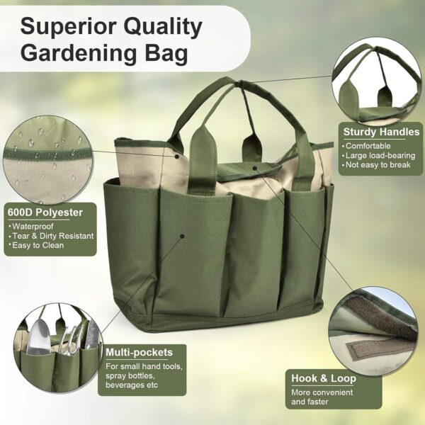 tool-7-3 Foldable Tool Bag with Hard Bottom Base and Padded Shoulder Strap 20 Inch