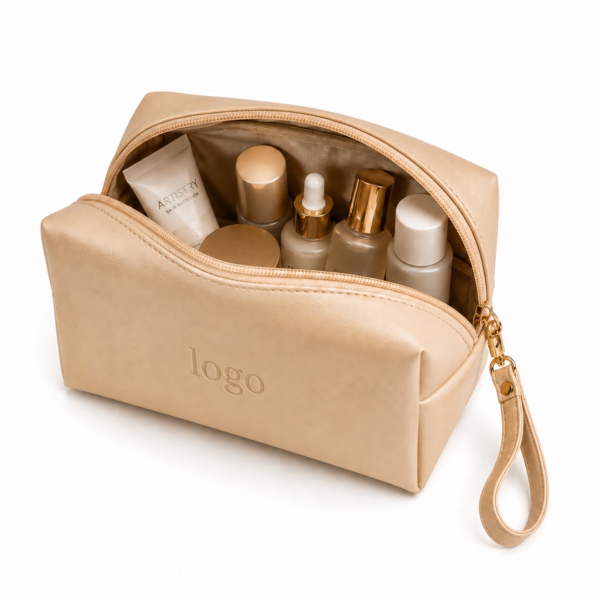 Custom Travel Cosmetic Bag with Wrist Strap – OEM/ODM Makeup Pouch
