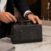 Custom Waxed Canvas Men’s Dopp Kit with Side Handle – OEM/ODM Toiletry Bag