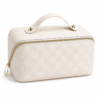 Custom Checkered Cosmetic Bag with top handle