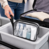 Custom Clear TPU TSA-Friendly Toiletry Bag with Wrist Strap
