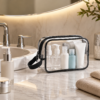 Custom Clear TPU TSA-Friendly Toiletry Bag with Wrist Strap