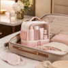 化妆包5展示图E Custom TPU Wet-Dry Toiletry Bag for Women with Clear Compartment