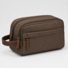 化妆包8展示图A Custom 420D Nylon Men’s Dual-Compartment Dopp Kit with Side Handle