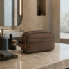 化妆包8展示图D Custom 420D Nylon Men’s Dual-Compartment Dopp Kit with Side Handle