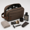 化妆包8展示图G Custom 420D Nylon Men’s Dual-Compartment Dopp Kit with Side Handle