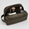 化妆包9展示图B Premium Vegan Leather Men's Dopp Kit | Luxury Travel Toiletry Bag with Front Zip Pocket