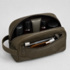 化妆包9展示图C Premium Vegan Leather Men's Dopp Kit | Luxury Travel Toiletry Bag with Front Zip Pocket