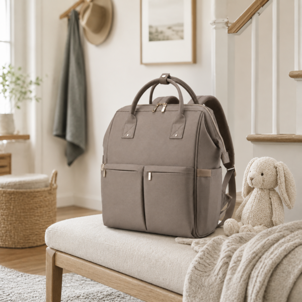 Premium Mommy Diaper Backpack in modern nursery setting