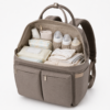 Wide Opening Diaper Backpack interior organizer for baby essentials