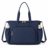 Navy Blue RPET Quilted Mommy Tote Bag