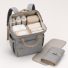 Large Capacity Oxford Diaper Backpack organized interior with bottle sleeves