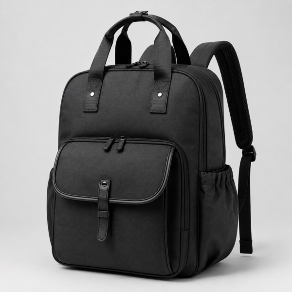 Custom Large Capacity Polyester Oxford Travel Diaper Backpack with Front Organizer