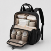 Custom Large Capacity Polyester Oxford Travel Diaper Backpack with Front Organizer