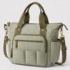 Sage Green Organic Cotton Canvas Diaper Tote Bag