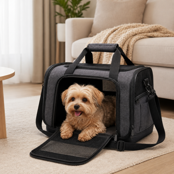 Small Dog Using RPET Front-Entry Pet Carrier