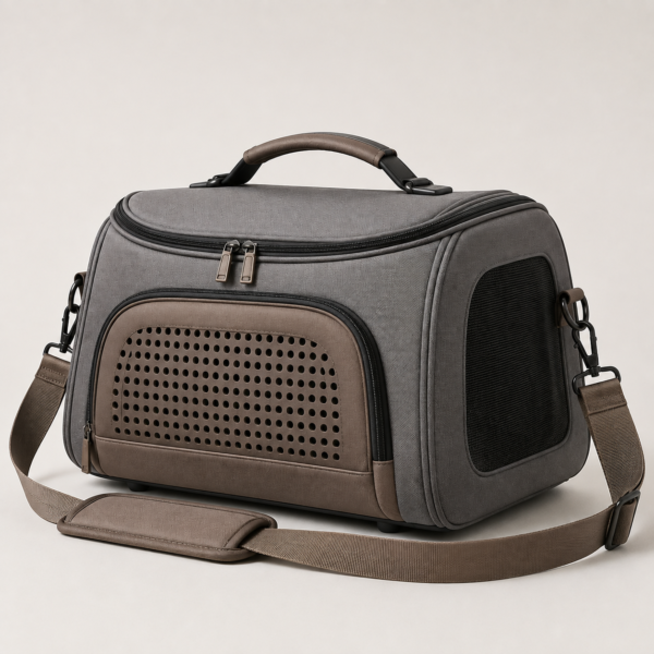 Custom Molded EVA Pet Travel Carrier with Ventilated Mesh Panels