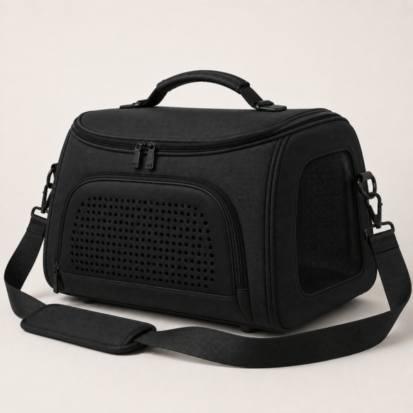 Custom Molded EVA Pet Travel Carrier with Ventilated Mesh Panels