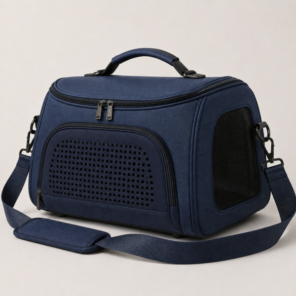 Navy Blue Molded EVA Pet Travel Carrier