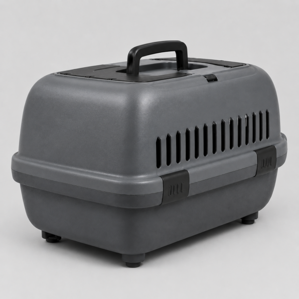 Custom Molded PP Hard-Shell Pet Travel Carrier with Metal Door & Top Opening