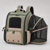 Expandable Pet Backpack Carrier with Large Mesh Resting Area