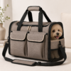 Small Dog in RPET Pet Carrier with Breathable Side Mesh Ventilation