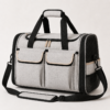 Soft Ivory RPET Pet Travel Tote with Multi-Pocket Organizer