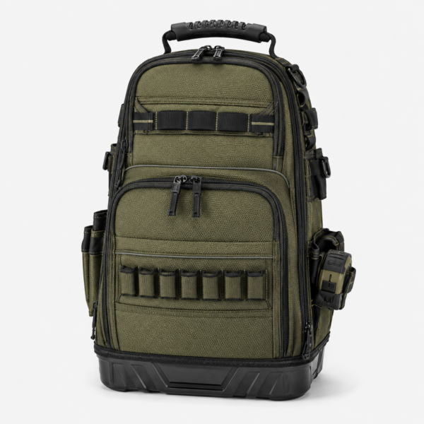 Custom 1680D Heavy-Duty Electrician Tool Backpack with Molded Base & Multi-Pocket Organizer