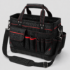 Custom 1680D Professional Open-Top Tool Tote Bag with Molded Base & Multi-Pocket Organizer