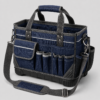 Navy Blue 1680D Professional Tool Tote with Multi-Pocket Organizer