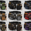Custom Heavy Duty Tool Pouch Belt Set in Multiple Color Options