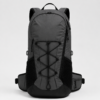 登山包10产品展示图J Charcoal gray hiking backpack with front cord and side mesh pockets