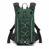 Black reflective hiking backpack with front bungee cord and padded straps