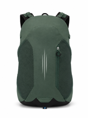 Custom Hiking Backpack front view in forest green