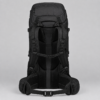 65L trekking backpack with adjustable suspension and ventilated back panel