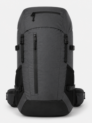 Custom Multi-Pocket Hiking Backpack front view in dark gray